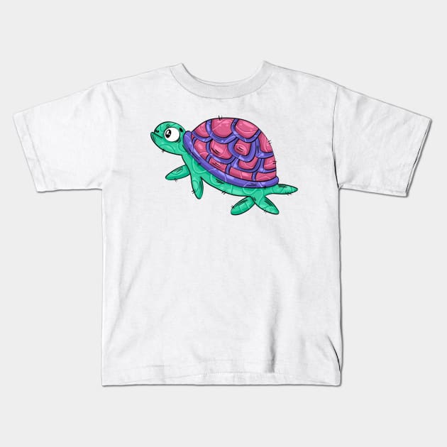 Exotic animals, turtle, cute animals,zoo animals,exotic jungle animal,jungle animal Kids T-Shirt by Liseevna